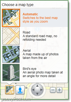 nowe tryby widoku i typy map dostępne w mapach Bing