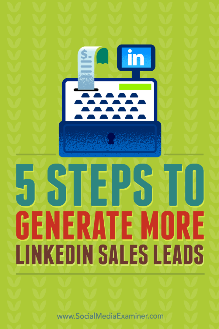 Wskazówki dotyczące pięciu kroków do generowania bardziej wartościowych potencjalnych klientów z LinkedIn.