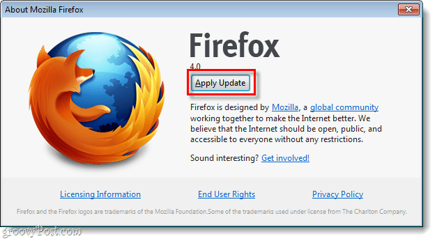 Firefox 4 stosuje aktualizację