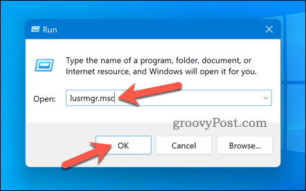 Otwórz lusrmgr w systemie Windows 11