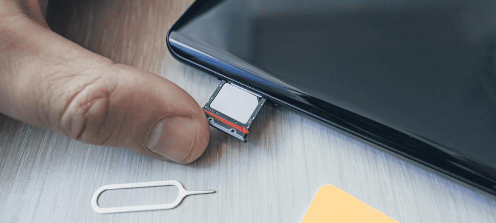 Otwieranie gniazda karty SIM na iPhonie lub Androidzie