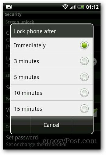 Blokada bezpieczeństwa Android 5
