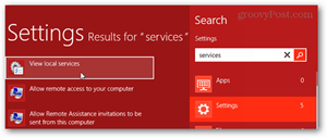 Przystawki usług systemu Windows 8