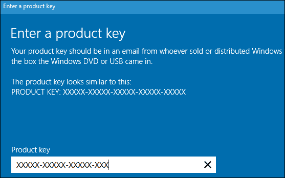 Zmień klucz produktu Windows 10