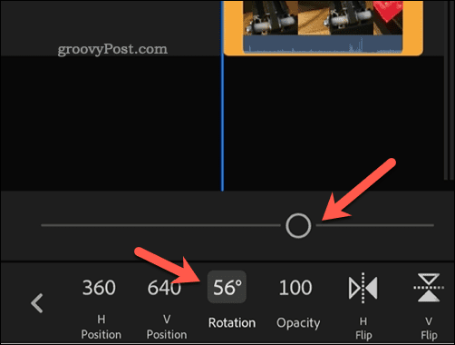 Zmiana rotacji wideo w Adobe Premiere Rush