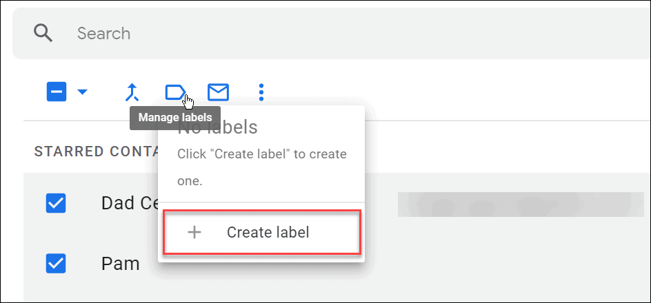  label utwórz grupową listę e-mailową w Gmailu