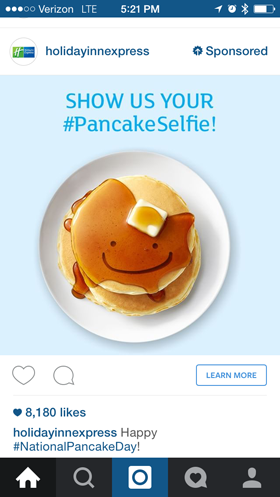 świąteczna reklama instagramowa z tekstem w obrazie