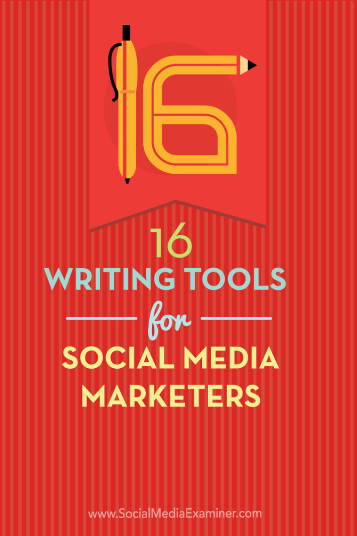 narzędzia do pisania dla marketerów mediów społecznościowych