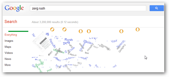 Graj w Starcraft w wyszukiwarce Google z Zerg Rush Easter Egg
