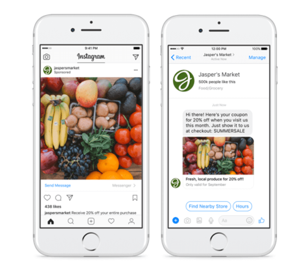 Facebook rozszerza reklamy Click to Messenger na Instagram.