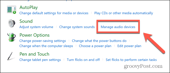 Windows zarządza urządzeniami audio
