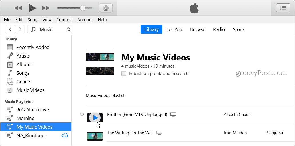Jak tworzyć listy odtwarzania wideo w Apple Music