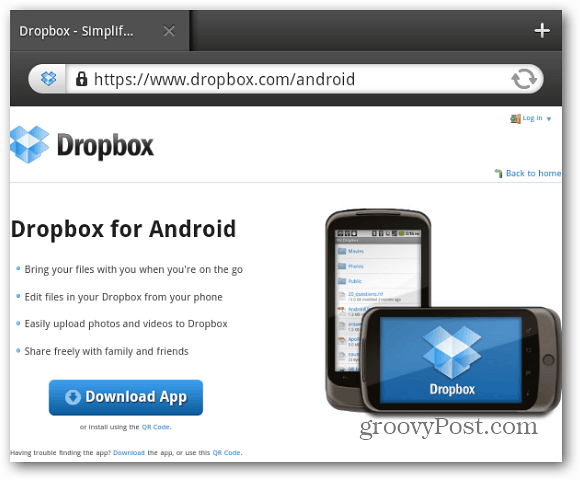 Dropbox na Androida