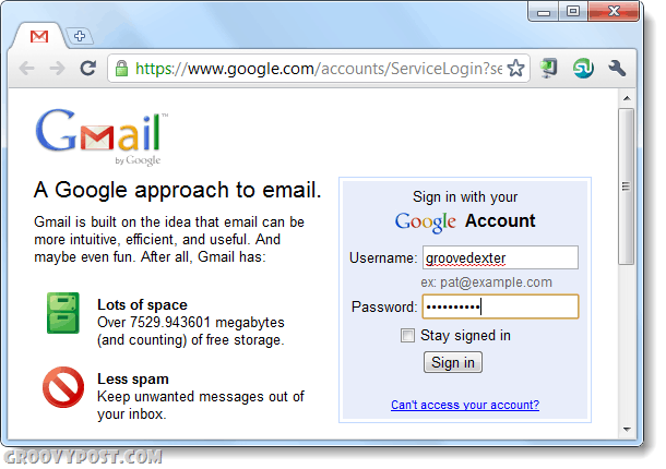 zaloguj się do Gmaila za pomocą Chrome dwukrotnie