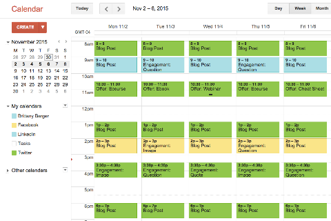zarządzanie treścią w kalendarzu Google