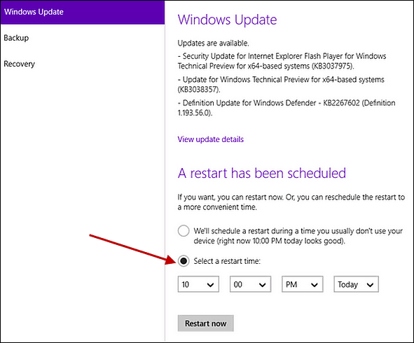 Zaplanuj ponowne uruchomienie w systemie Windows 10