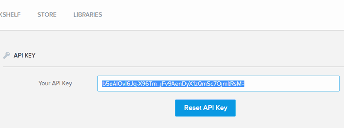 Skopiuj klucz API z konta BookFusion