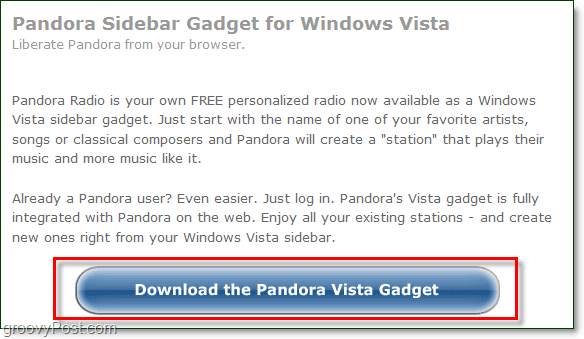 pobierz Windows Pandora gadżet 7
