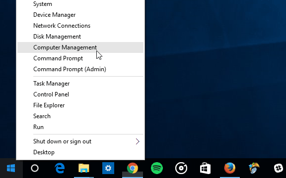 2 szybki dostęp do zarządzania komputerem z systemem Windows 10