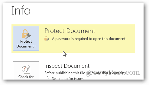 Ochrona hasłem i szyfrowanie dokumentów pakietu Office 2013: Potwierdź ochronę