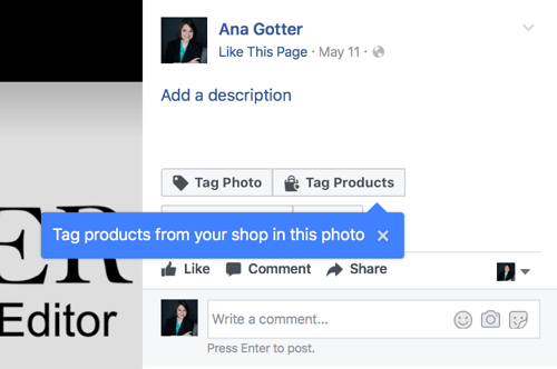 Upewnij się, że kliknąłeś Oznacz produkty zamiast Oznacz zdjęcie.