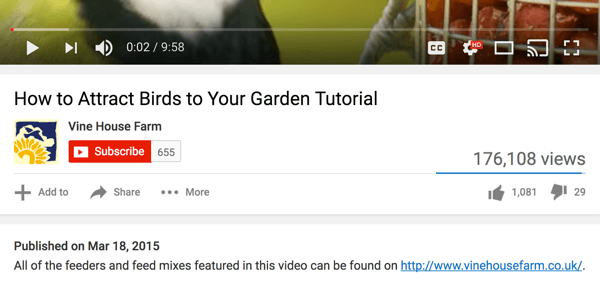 Ponieważ YouTube może być pierwszym punktem styku użytkownika, zawsze umieszczaj link do swojej witryny w opisie.