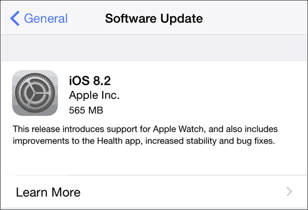 Apple iOS 8.2 na iPhone'a i iPada - aktualizacja oprogramowania