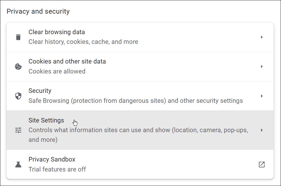 prywatność i bezpieczeństwo Chrome