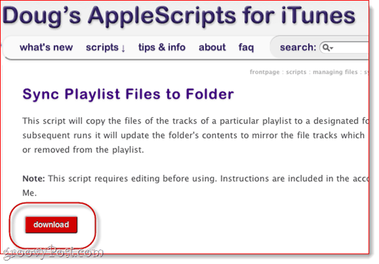 SugarSync AppleScript dla iTunes