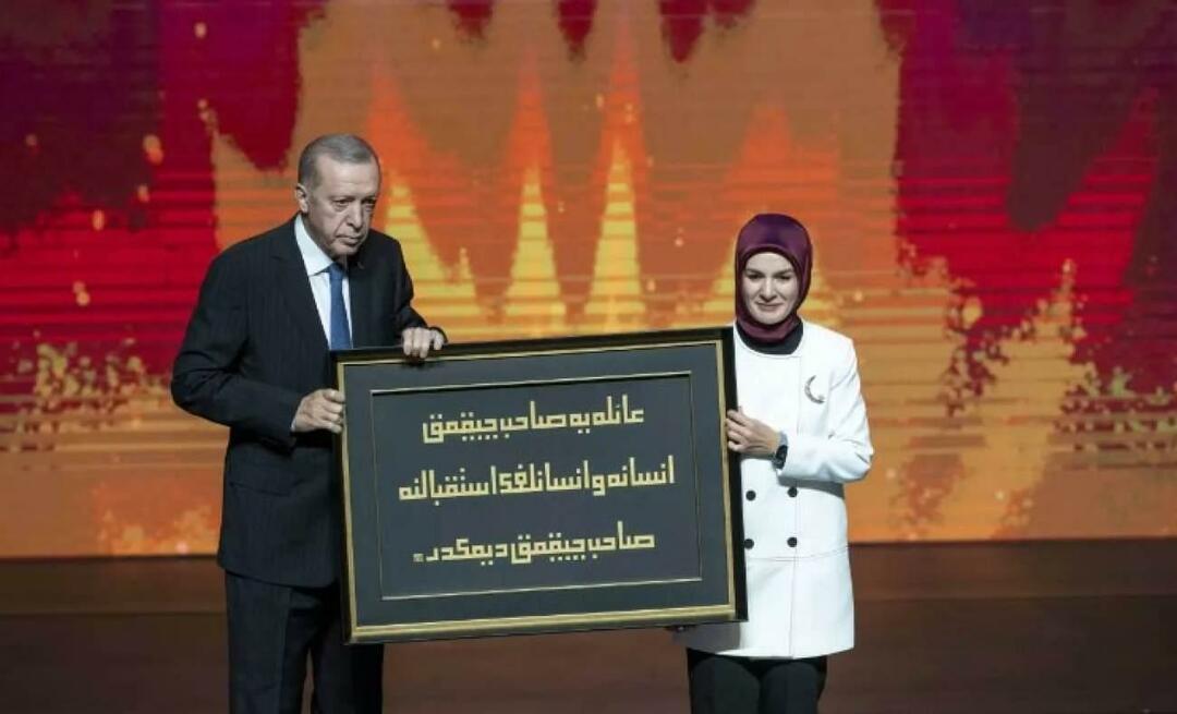 Wymowny prezent od Mahinura Özdemira Göktaşa dla Erdoğana!