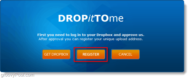 zarejestruj konto przesyłania do Dropbox