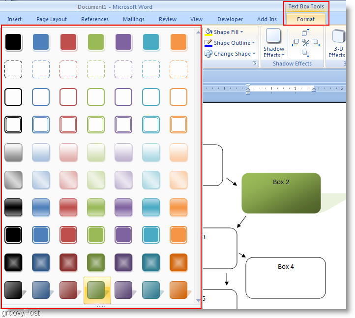 Jak utworzyć schemat blokowy w programie Microsoft Word 2007