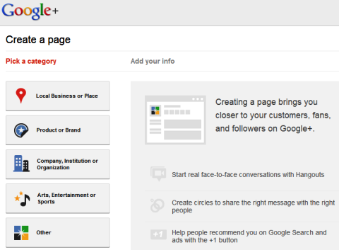 Strony Google+ - utwórz stronę