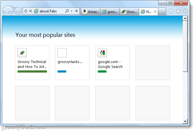 zrzut ekranu kandydata do wydania wersji 9 programu Internet Explorer