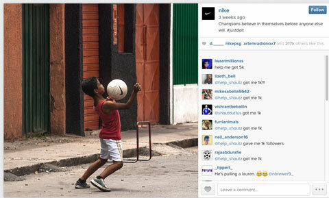 Obraz na Instagramie mistrzostw świata w piłce nożnej nike z hashtagiem #justdoit