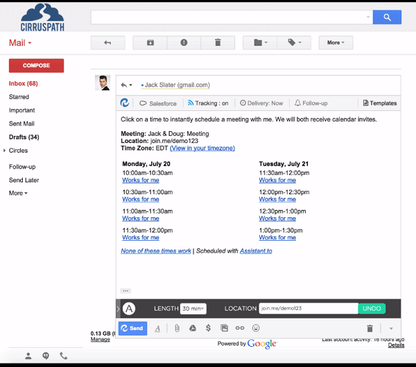 Łatwo planuj spotkania przez Gmaila z Assistant.to.