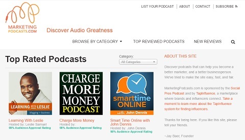 MarketingPodcasts.com to pierwsza i jedyna wyszukiwarka podcastów.