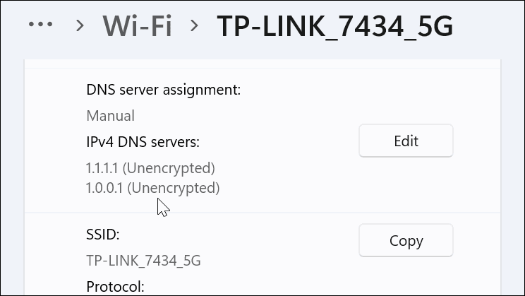 Ustawienia DNS potwierdzone