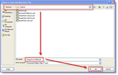 Instrukcje tworzenia plików PST za pomocą programu Outlook 2003 lub Outlook 2007