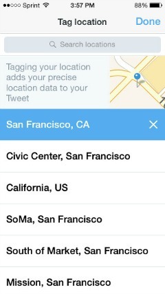 Twitter i partner Foursquare w celu dodania lokalizacji do tweetów