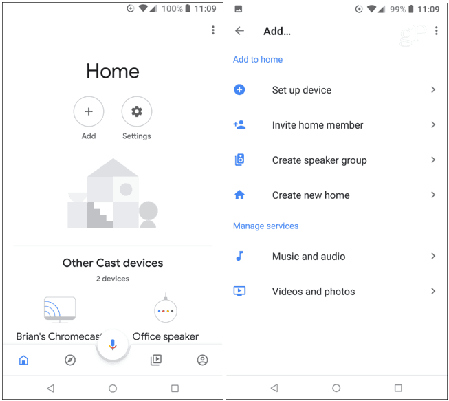 Aplikacja Google Home Dodaj urządzenie