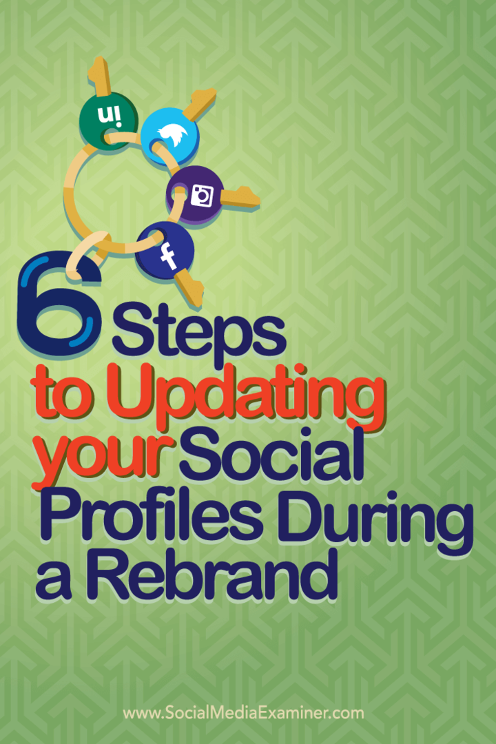 6 kroków do aktualizacji profili mediów społecznościowych podczas zmiany marki: Social Media Examiner