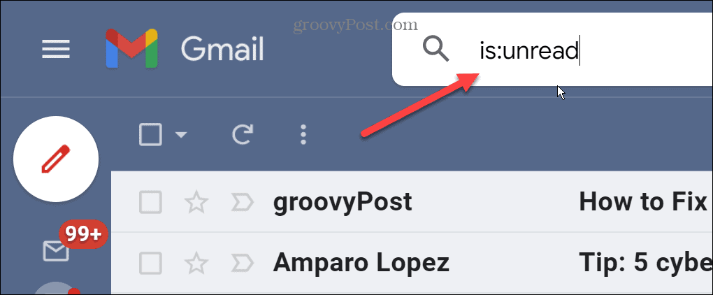 Znajdź nieprzeczytane e-maile w Gmailu