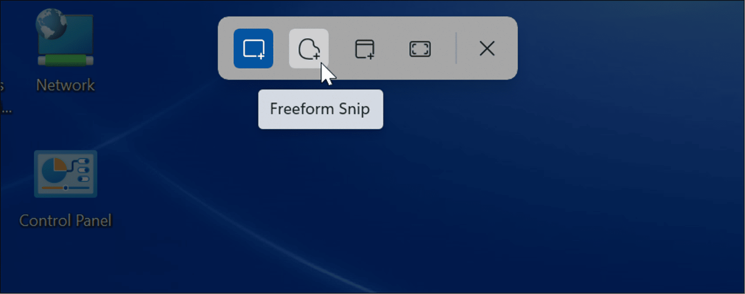 wybór narzędzia do wycinania zrób zrzut ekranu w systemie Windows 11