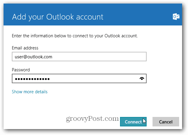 Dodaj swój adres Outlook.com do poczty Windows 8