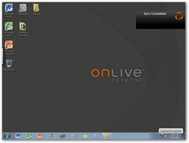 OnLive Desktop: zmiana tapety w tle