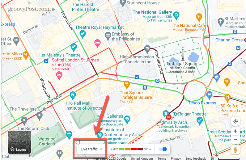 google maps ruch na żywo