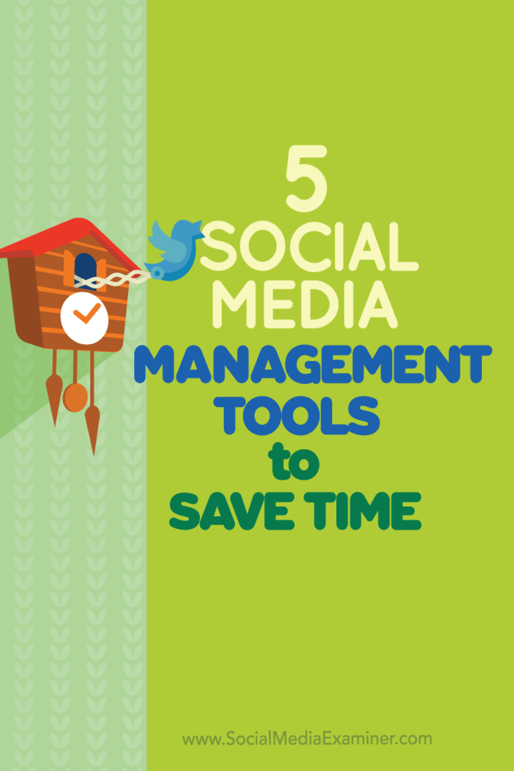 narzędzia do zarządzania mediami społecznościowymi, aby zaoszczędzić czas