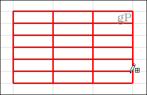 Narysuj siatkę graniczną w programie Excel