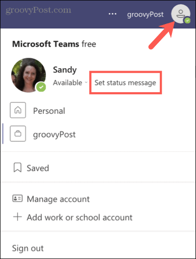 Ustaw komunikat o stanie w Microsoft Teams